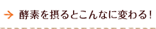 酵素を摂るとこんなに変わる！